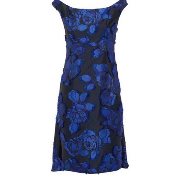 Lela Rose Off-the-Shoulder Floral Brocade Dress size 10, true to size 6 - Picture 3 of 11